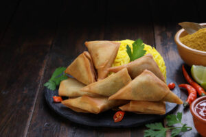 Samosas with Yogurt Dip